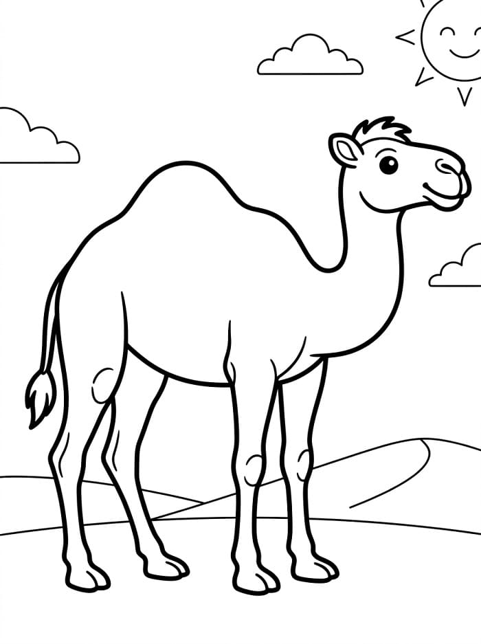 Cammello Cartone da colorare