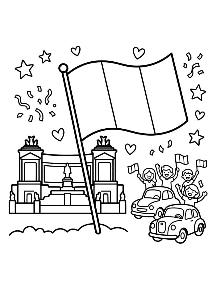 Festa della Repubblica Regalo da colorare