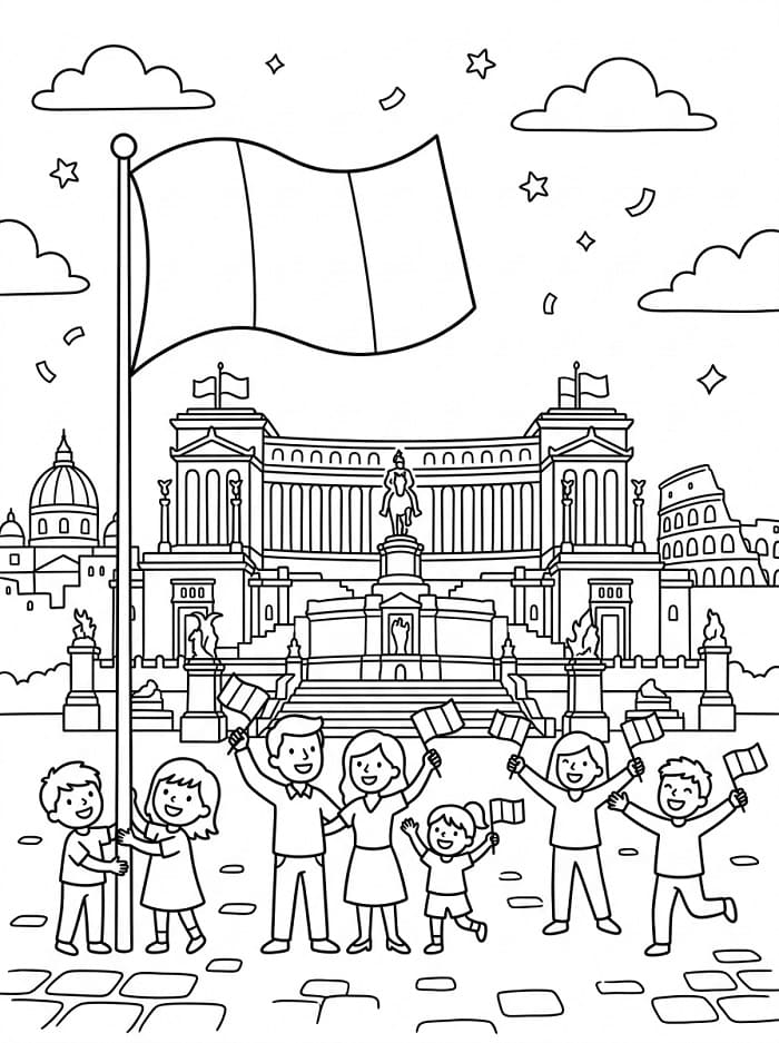 Festa della Repubblica Straordinaria da colorare