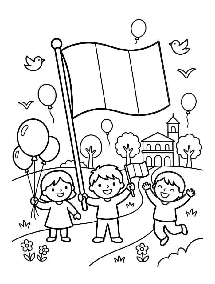 Festa della Repubblica per Bimbi di 1 Anno da colorare