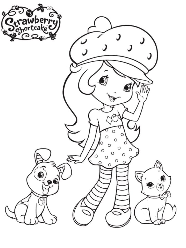 Fragolina Dolcecuore con Pupcake e Budino da colorare
