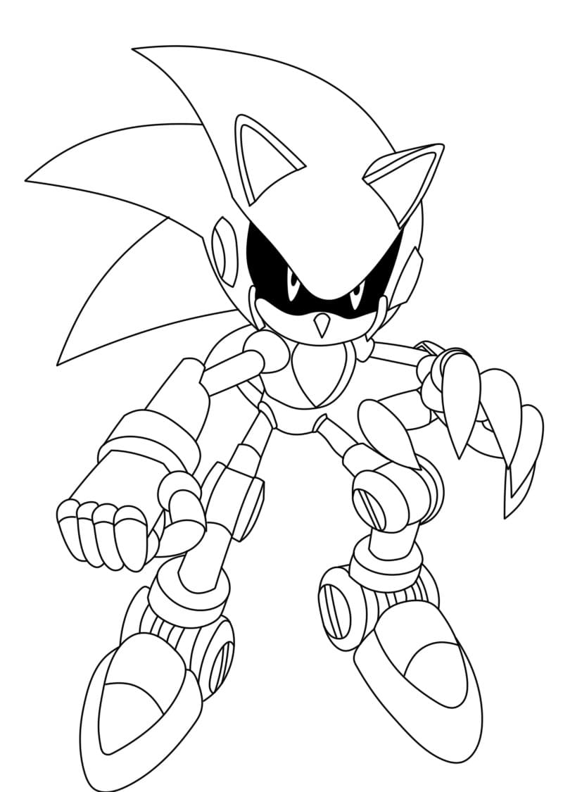Gratis Metal Sonic Stampabile da colorare