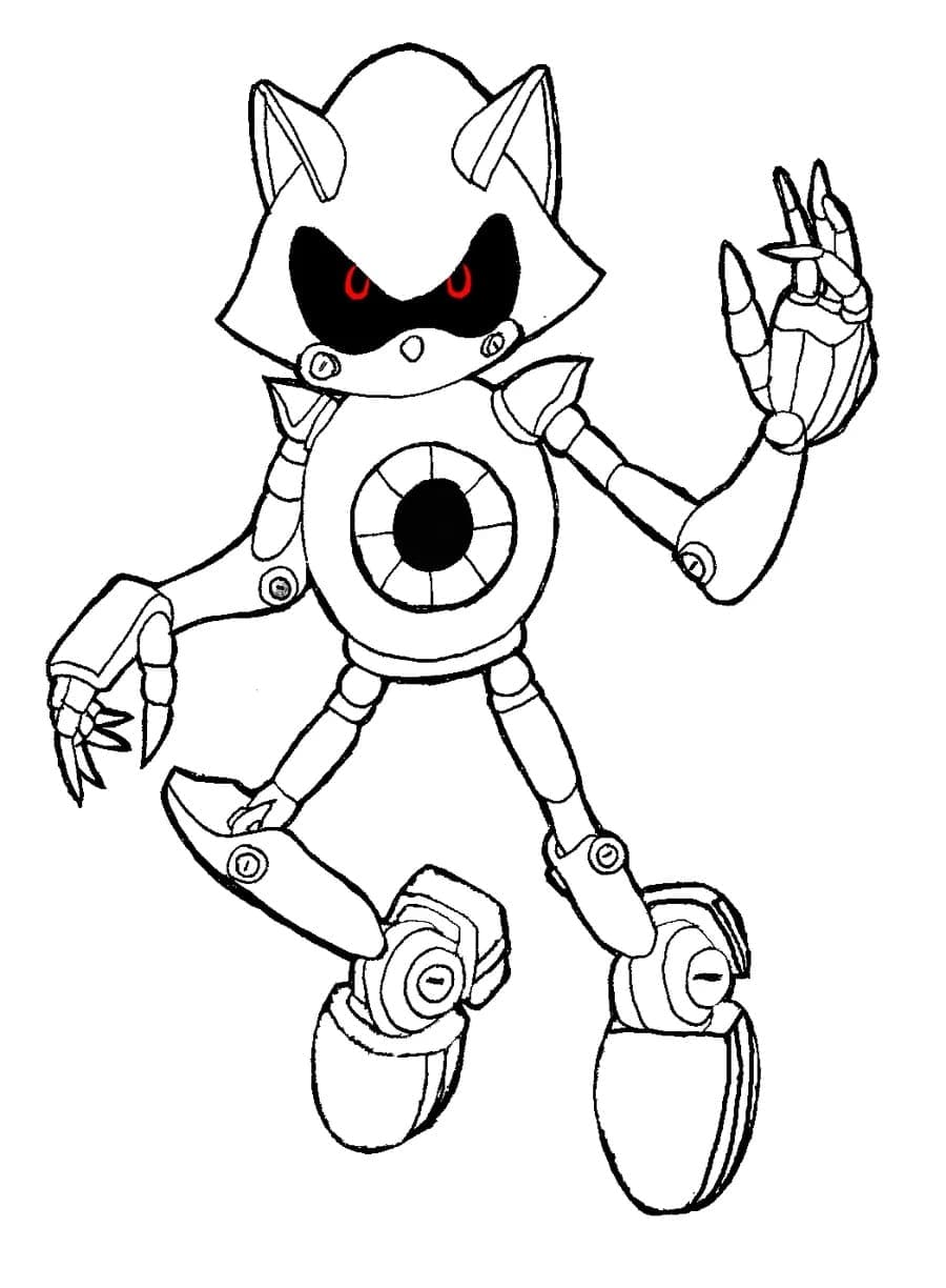 Gratis Metal Sonic per Bimbi da colorare