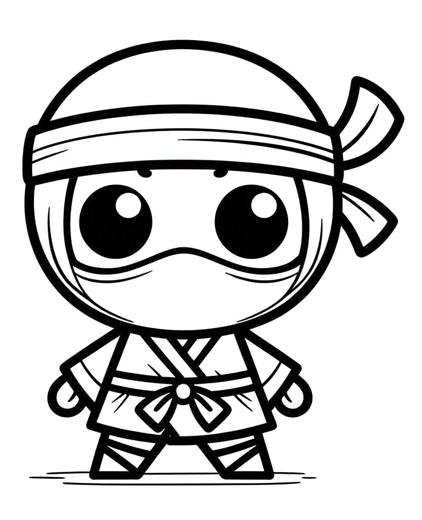 Gratis Ninja Stampabile da colorare