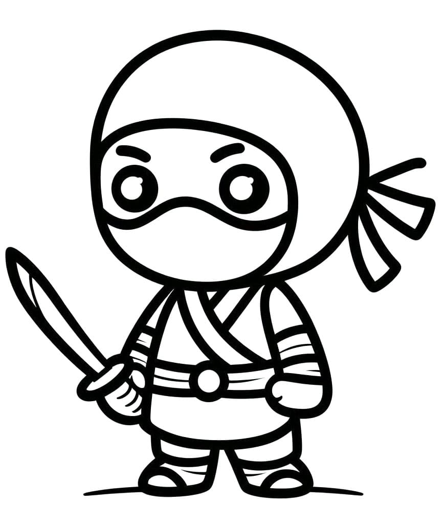 Gratis Ninja da Stampare da colorare