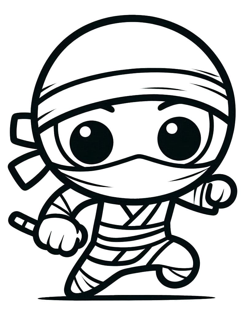 Gratis Ninja per Bimbi da colorare