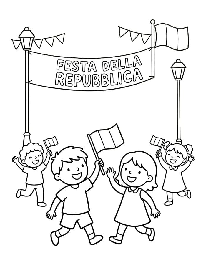Immagine Festa della Repubblica da colorare