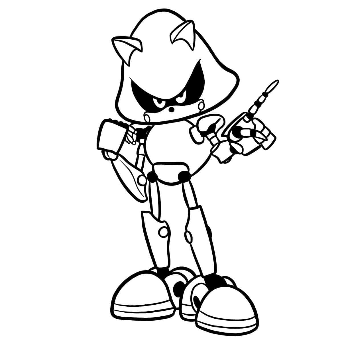 Immagine Metal Sonic da colorare