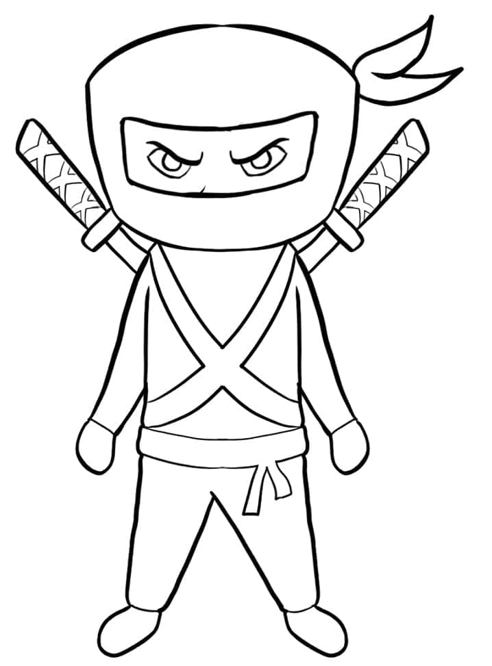 Immagine Ninja da colorare