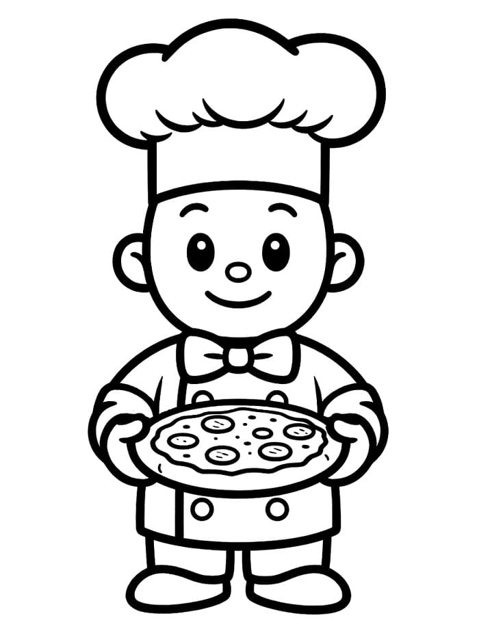 Immagine Pizzaiolo da colorare