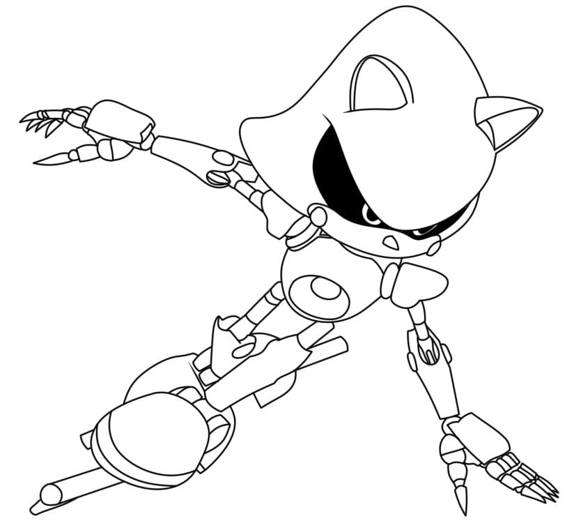 Immagine Stampabile Metal Sonic da colorare