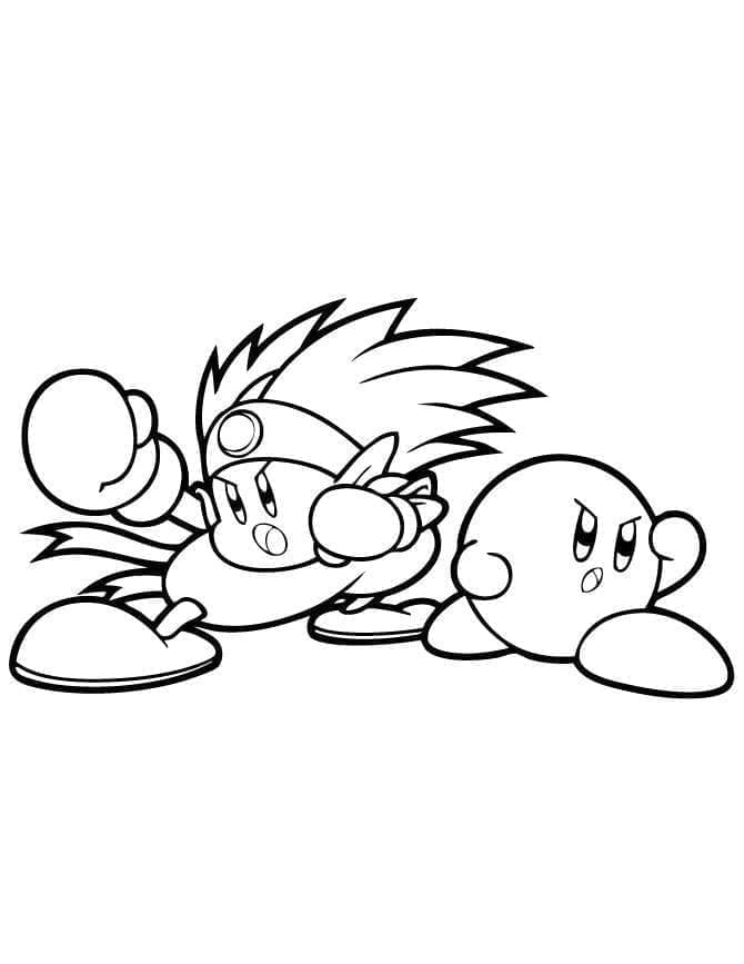 Kirby Animato da colorare