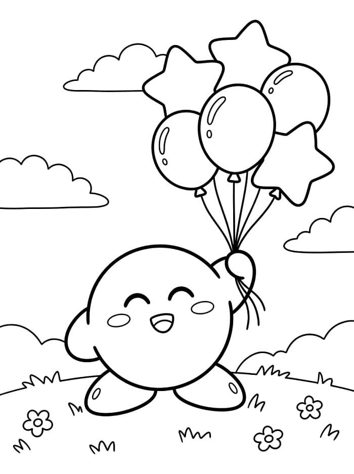 Kirby Facile da colorare