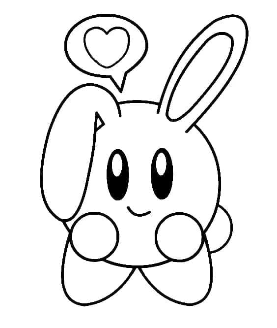 Kirby Felice da colorare