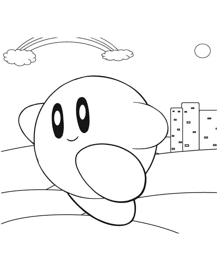Kirby Gratis Stampabile da colorare