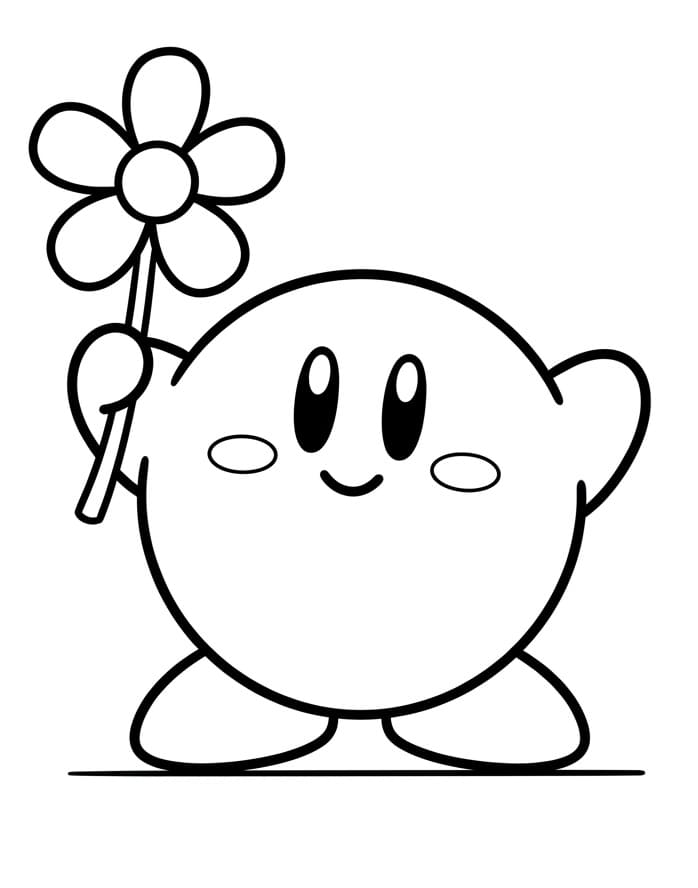 Kirby Semplice da colorare