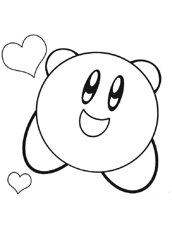 Kirby Sorridente da colorare
