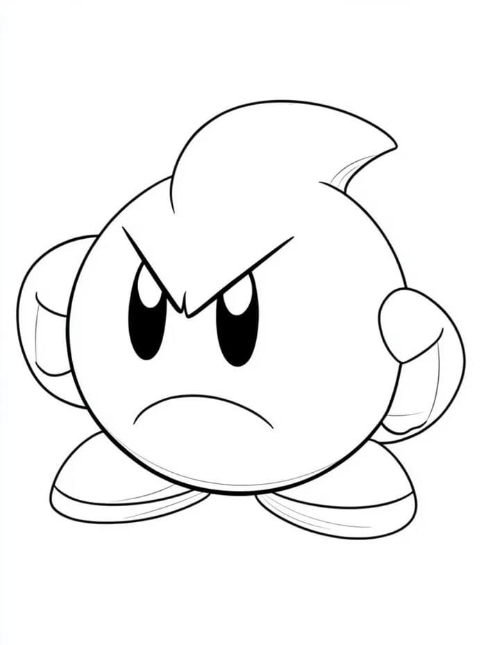 Kirby Stampabile Gratis da colorare