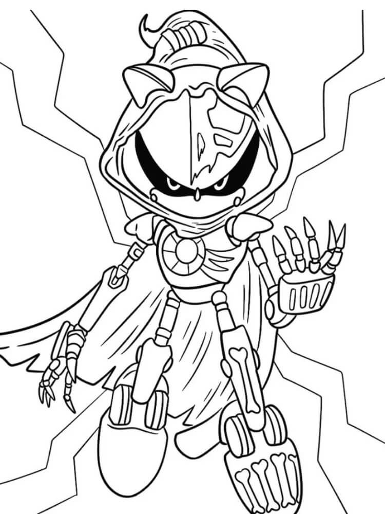 Metal Sonic Animato da colorare