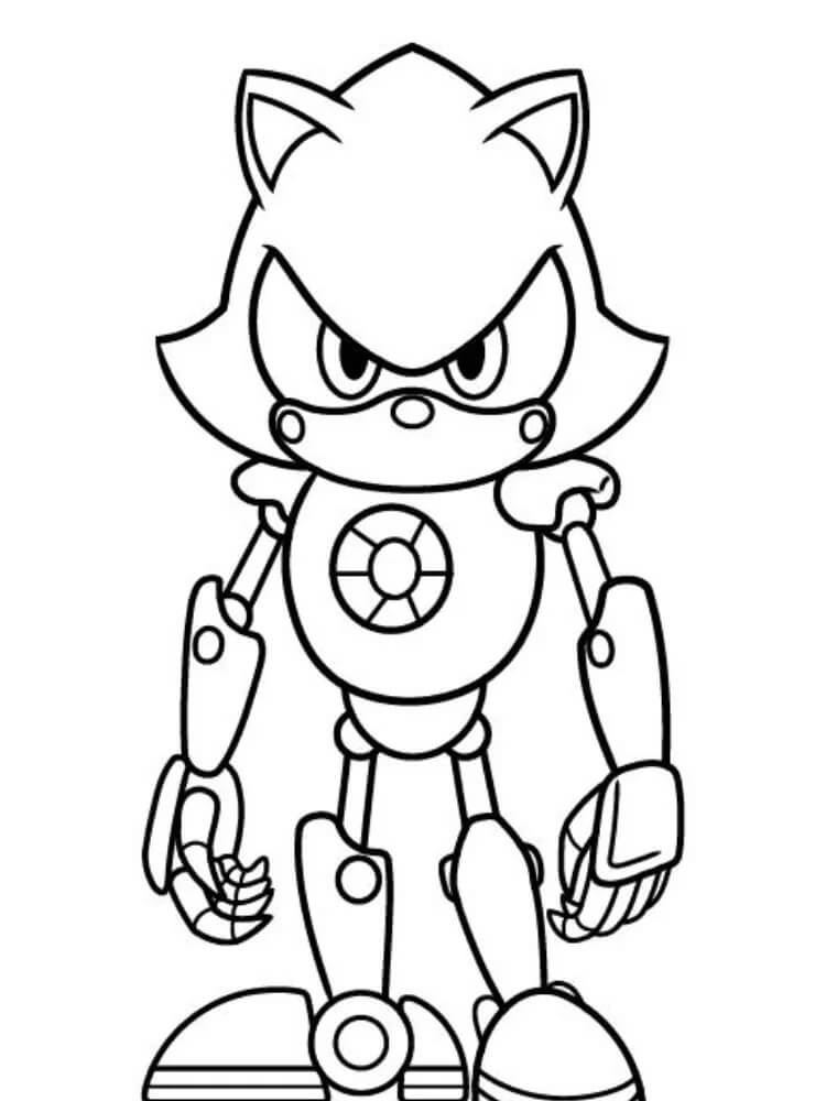 Metal Sonic Facile da colorare