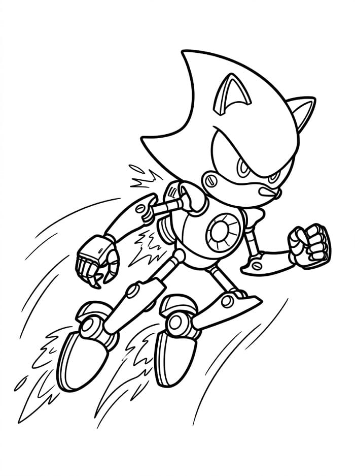 Metal Sonic Fantastico da colorare