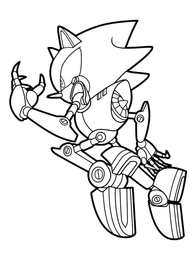 Metal Sonic Gratis Stampabile da colorare