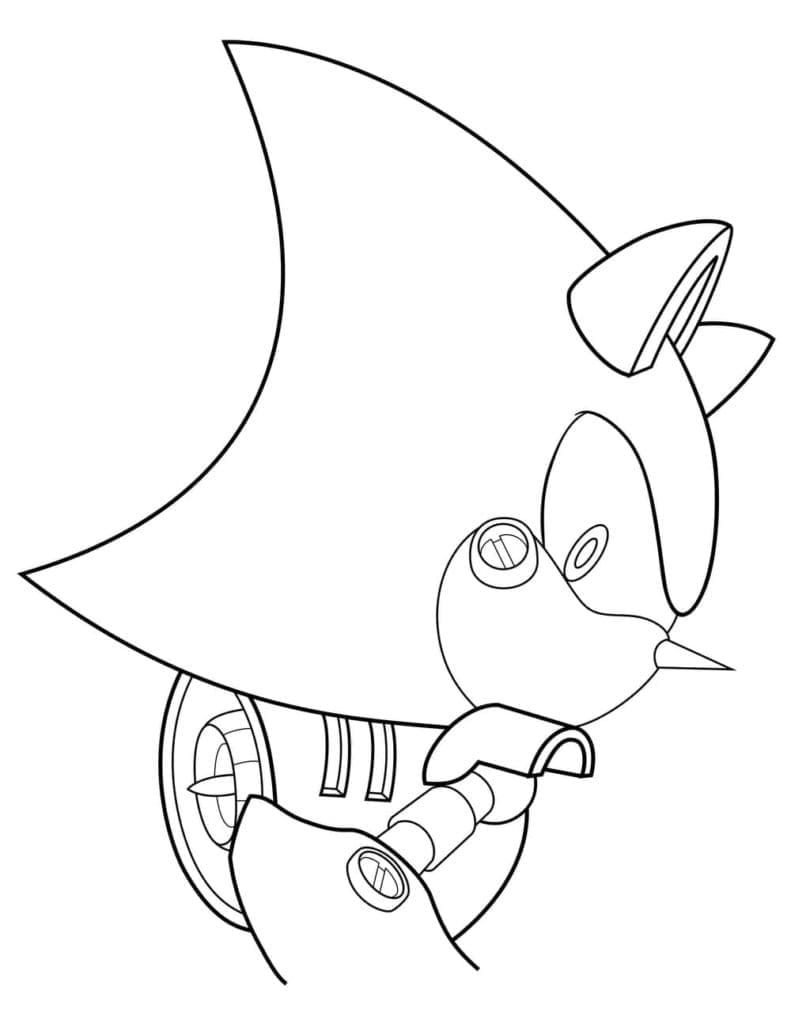 Metal Sonic Gratis per Bambini da colorare