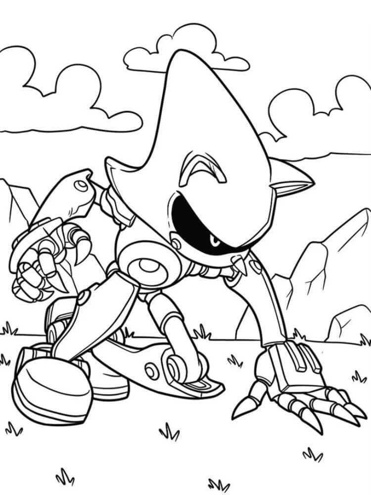 Metal Sonic Gratuito da colorare