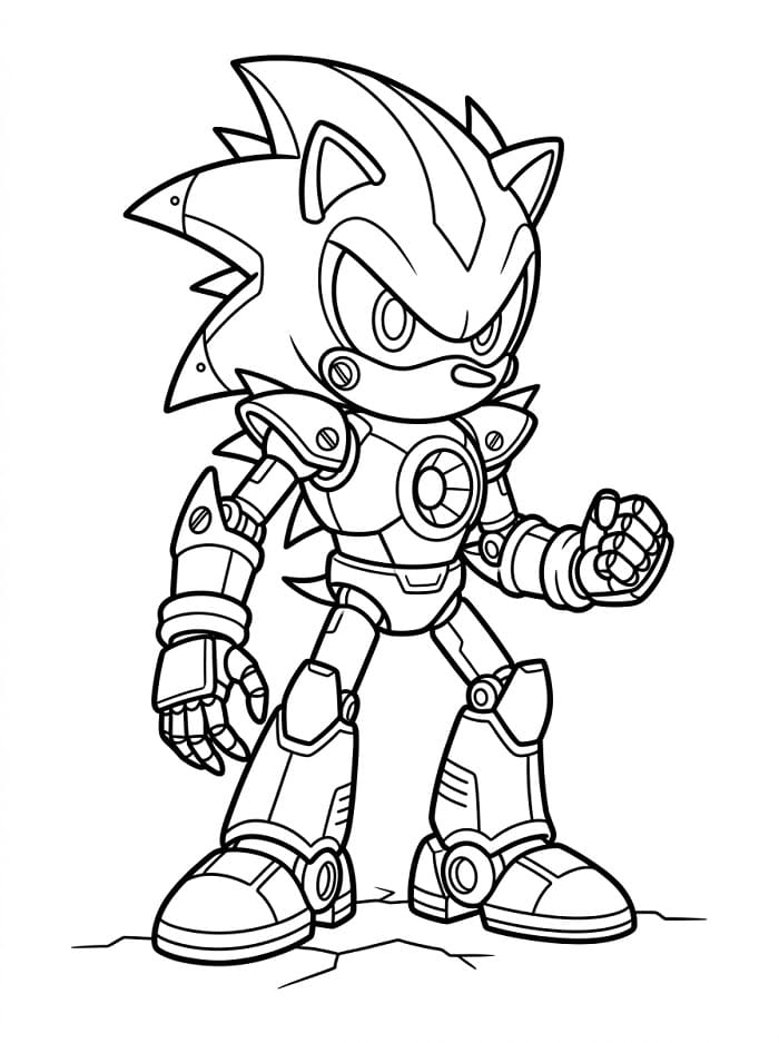 Metal Sonic Grazioso da colorare