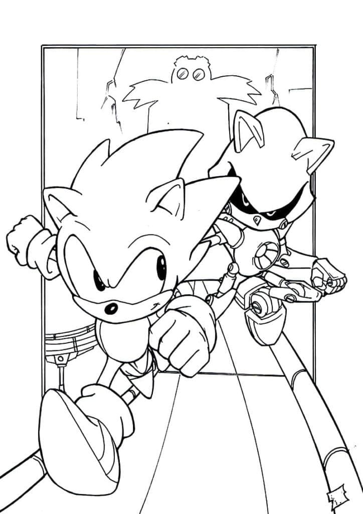 Metal Sonic Immagine Gratis da colorare