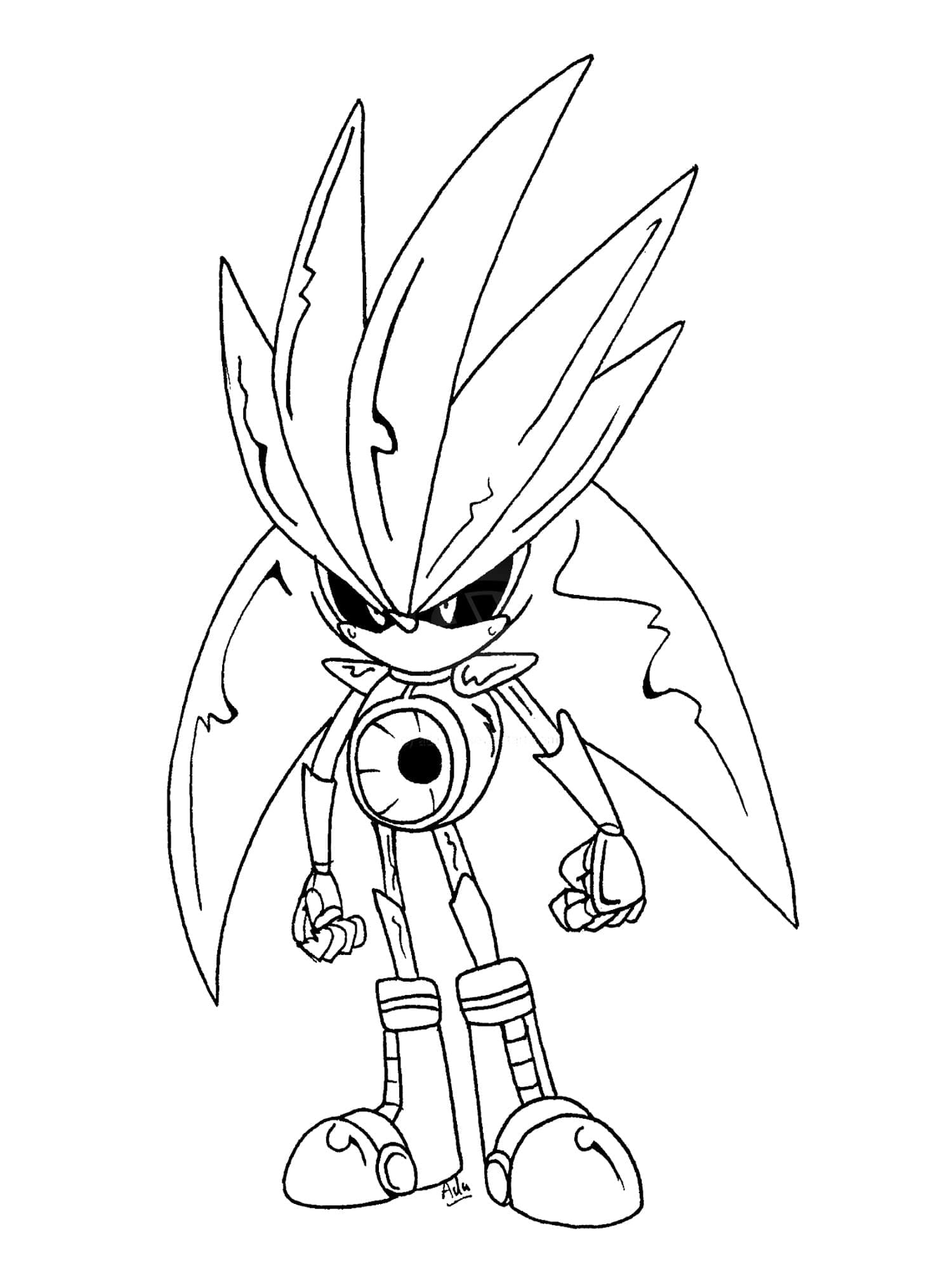 Metal Sonic Immagine Stampabile da colorare