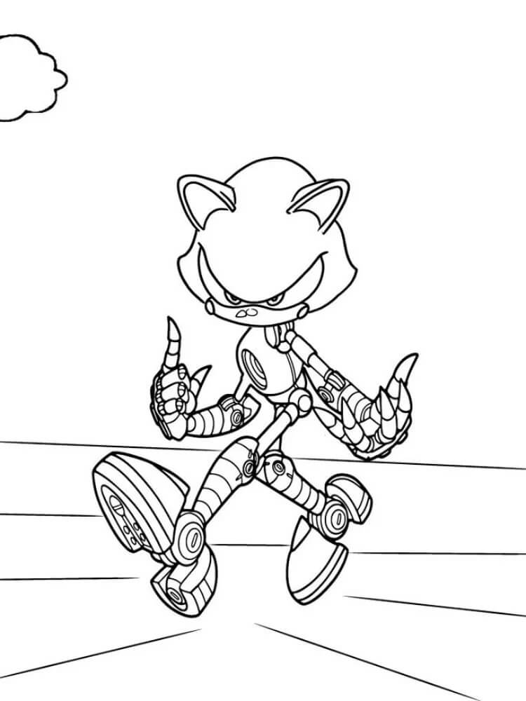 Metal Sonic Stampabile Gratis da colorare