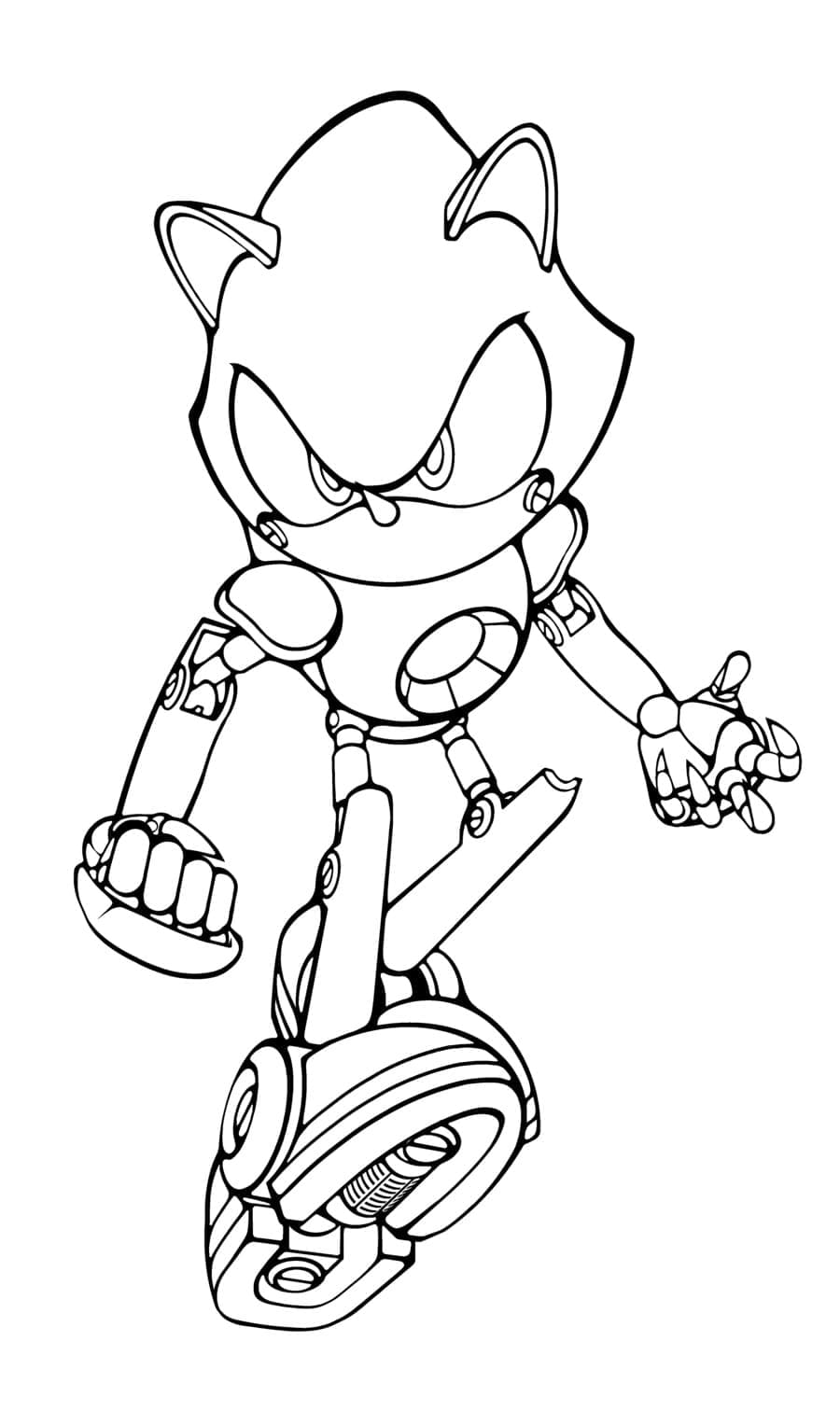 Metal Sonic Stampabile per Piccoli da colorare