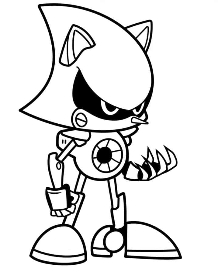 Metal Sonic Stampabile da colorare