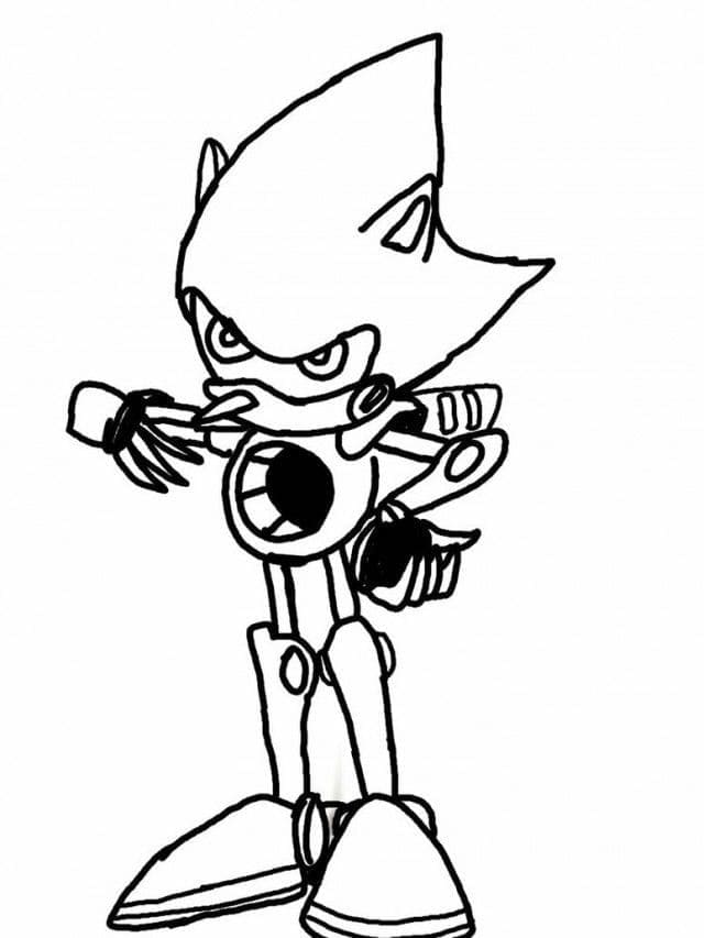 Metal Sonic per Bimbi da colorare