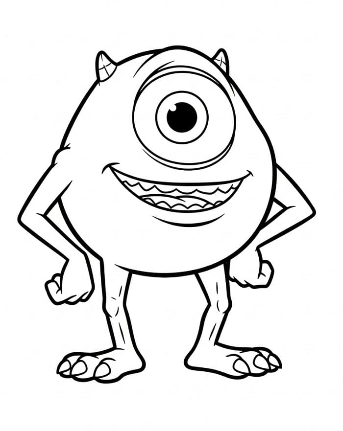 Monsters e Co Cartone da colorare