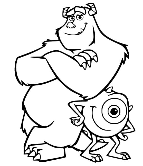 Monsters e Co Gratis per Bambini da colorare