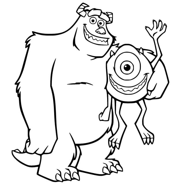 Monsters e Co Omaggio da colorare