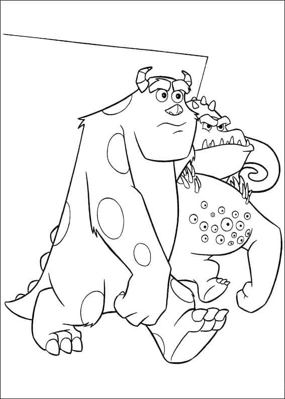 Monsters e Co nell'Universo Disney da colorare