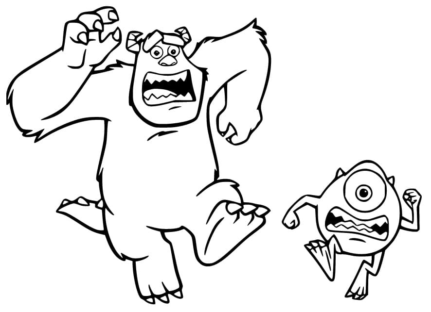 Monsters e Co per Bimbi di 6 Anni da colorare