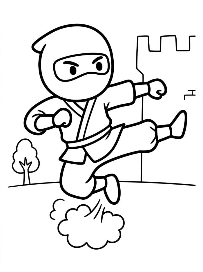 Ninja Adorabile da colorare