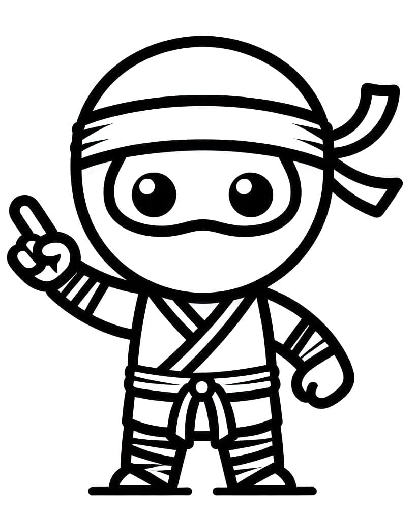 Ninja Cartone da colorare