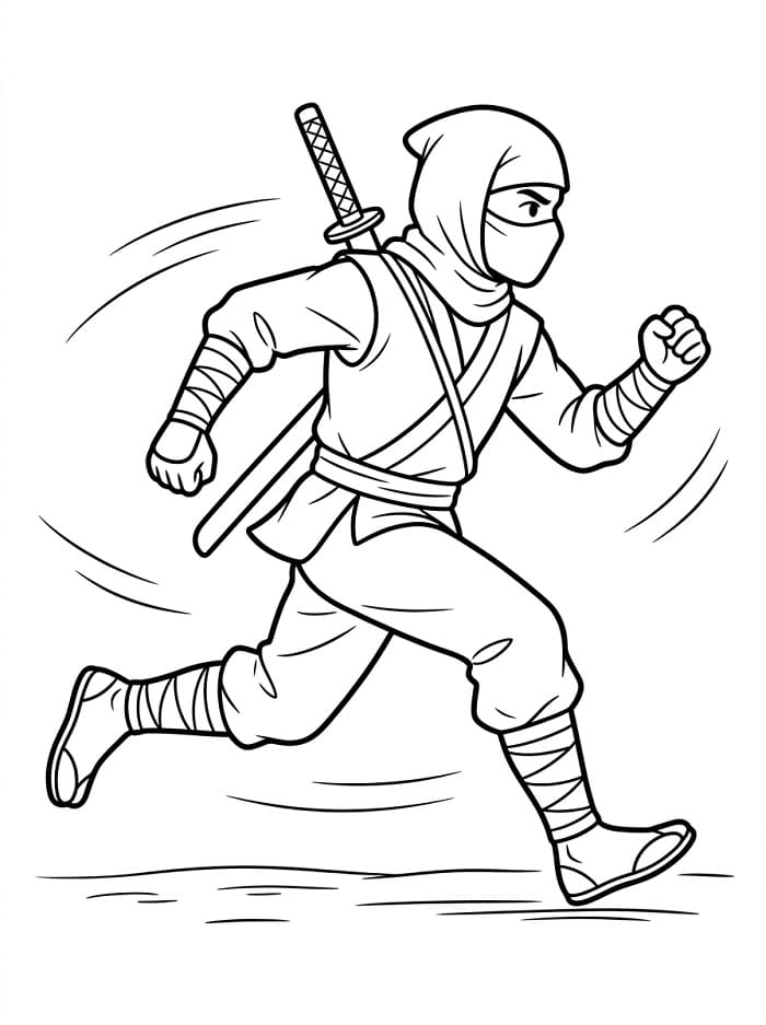 Ninja Corrente da colorare