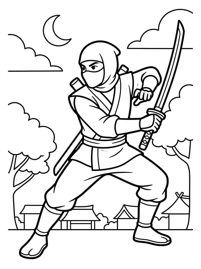 Ninja Normale da colorare