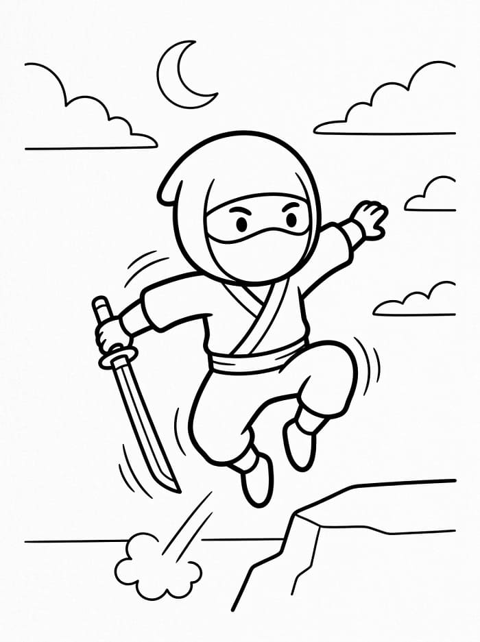Ninja Piccolo da colorare