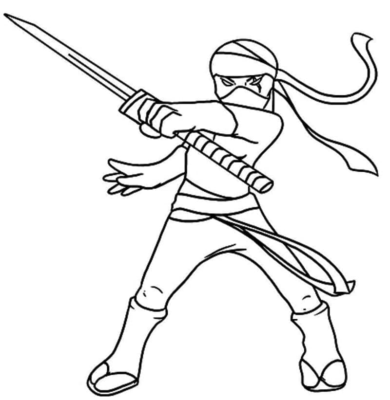 Ninja Regalo da colorare