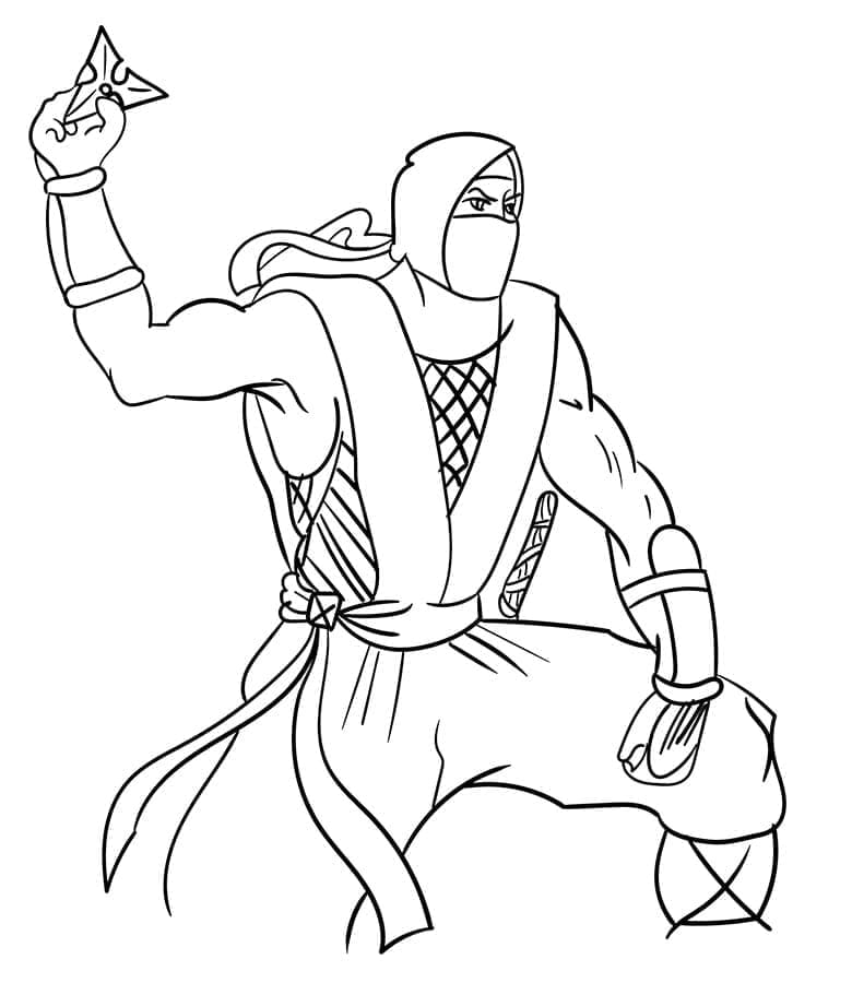Ninja Stampabile Gratis da colorare