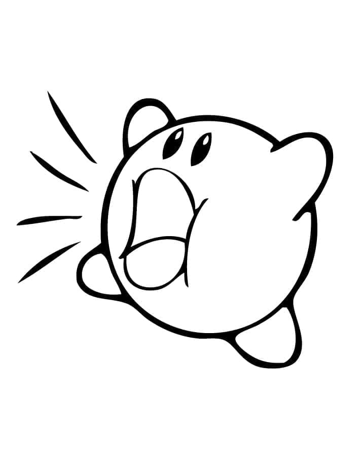 Personaggio Kirby da colorare