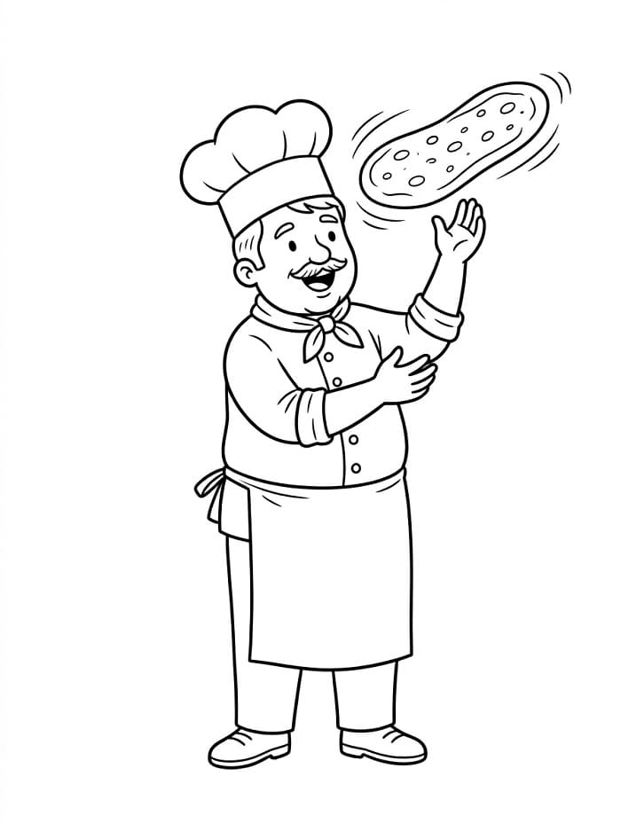 Pizzaiolo Fantastico da colorare