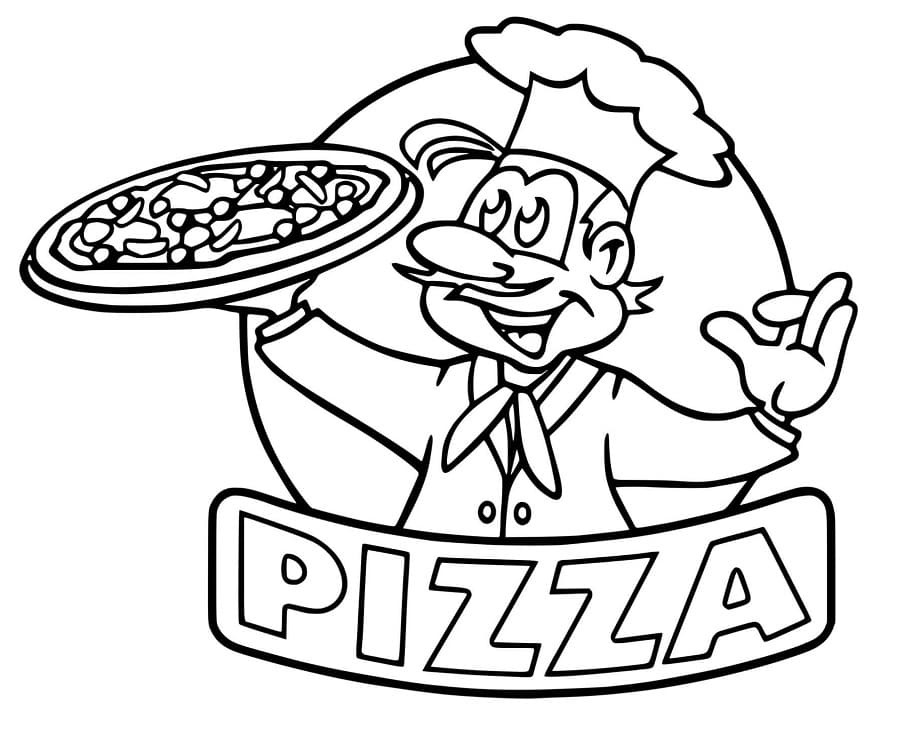Pizzaiolo Figo da colorare